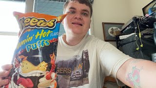 Cheetos Flamin’ Hot Puffs Food Review [upl. by Malinowski]