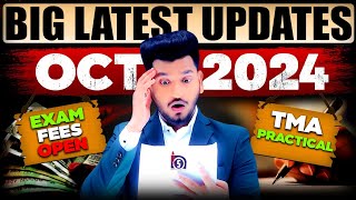 NIOS Big Latest Updates October Exam Fee 2024 Last Date  TMA Practical amp Theory Date Sheet [upl. by Onairda]