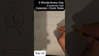 Calendar Clock Note  3 Words Every Day Day 3 learnwords words [upl. by Ecnarrat369]