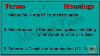 Important Gynecology and obstetrics Terminology For Medical Student  35 Medical Terminology FNP [upl. by How534]