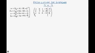 Sistemas de ecuaciones lineales con 4 ecuaciones y 4 incógnitas [upl. by Whittaker]
