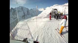 Sölden 2012  Abfahrt Piste 23  vom Giggijoch zu den Gletschern [upl. by Eetsirk27]