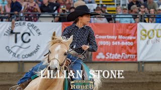 Lillian Stone Barrel Racer competing in the SLO Sheriffs Rodeo 2024 [upl. by Nabla]