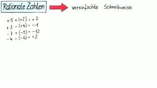 Die vereinfachte Schreibweise beim Rechnen mit rationalen Zahlen  Mathematik [upl. by Maer582]