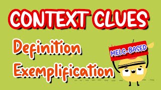 Context Clues I Definition I Exemplification MELC Based with Teacher Calai [upl. by Pritchard819]