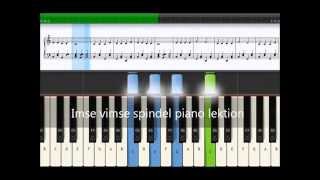 Imse vimse spindel piano lektion med text noter ackord och video [upl. by Anilrats]