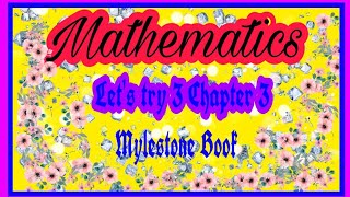 Class 8th maths chapter 3 lets try 3 solution Mylestone book solution chapter wise Gurgaon academy [upl. by Gerry]