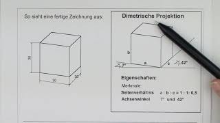 Dimetrische Projektion – Einstieg [upl. by Bollen]