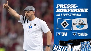 RELIVE PRESSEKONFERENZ MIT STEFFEN BAUMGART I HSV vs SC Paderborn I 7 Spieltag [upl. by Acinoev214]