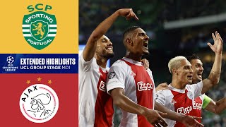 Sporting CP vs Ajax Extended Highlights  UCL Group Stage MD 1  CBS Sports Golazo [upl. by Yenalem]