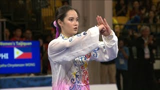 Agatha Wong wins GOLD in Wushu Taijiquan event  2019 SEA Games [upl. by Rednave]