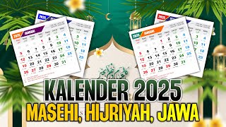 Kalender 2025 Masehi Hijriyah Jawa [upl. by Eldwin]