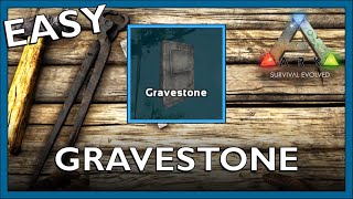 How To Craft A Gravestone In Ark Survival Evolved [upl. by Enaenaj678]