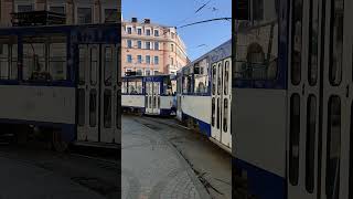 Riga tram in its natural habitat [upl. by Materi]