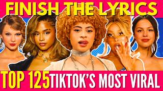 FINISH THE LYRICS  Most Popular Viral TikTok Songs EVER📀MEGA CHALLENGE📢🎶♾️  2024 5 [upl. by Adnohser]