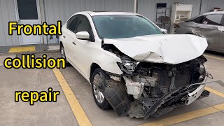 Restoring a Nissan Car After FrontEnd Collision [upl. by Carolynn353]