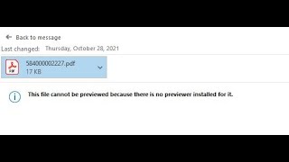This File Cannot Be Previewed Because There Is No Previewer Installed For It PDF Attachment Outlook [upl. by Elrod209]