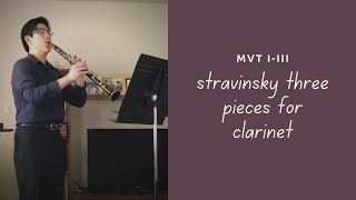 stravinsky three pieces for clarinet [upl. by Llemij]