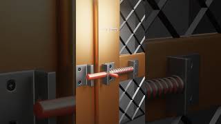 Sliding door manual latch lock animation [upl. by Goldner489]