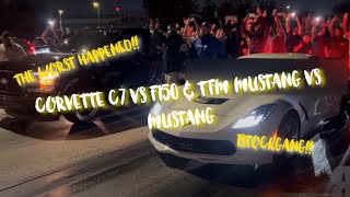 Corvette C7 VS F150 amp TFM Mustang Vs Mustang 1STOCKGANG The WORST Happened ImNas Reaction [upl. by Dnumyar]