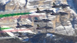 SORVOLO FRECCE TRICOLORI  ALTA BADIA 17 DICEMBRE 2023 [upl. by Dugan]