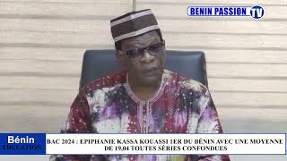 BAC 2024  1904 EST LA MOYENNE DU 1ER DU BENIN EPIPHANIE KASSA KOUASSI TOUTES SÉRIES CONFONDUES [upl. by Ierbua]