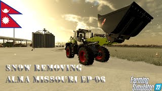 SNOW REMOVING II SNOWING II WINTER II DAY NIGHT II FARMING SIMULATOR 22 II ALMA MISSOURI EP06 [upl. by Kristie126]