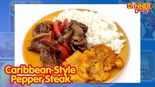 CaribbeanStyle Pepper Steak  Dinner DeeAs [upl. by Enialb]