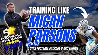 Training like MICAH PARSONS  Full Coaching Session using the 5 Star Football Package DEnd Edition [upl. by Chaworth]