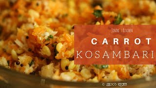 Kosambari recipe  carrot kosambari salad  carrot and moong dal salad [upl. by Margalo]