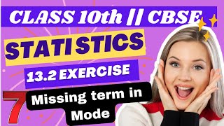 Statistics  Class 10  Missing term in Mode  CBSE  Mean  Vatndeep Singh [upl. by Hestia]