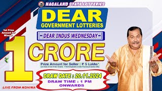 LOTTERY LIVE DEAR 1 PM 20112024 NAGALAND STATE LOTTERY LIVE DEAR LOTTERY LIVE LOTTERY SAMBAD LIVE [upl. by Ille835]