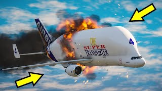 American A350 Plane Crash Into Water After Engine Fires  GTA 5 [upl. by Aihsena]