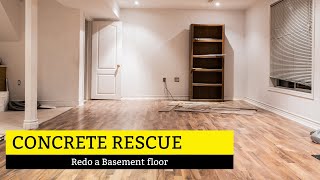 Redo a Basement floor with Walttools Concrete Rescue microtopping [upl. by Corvin]