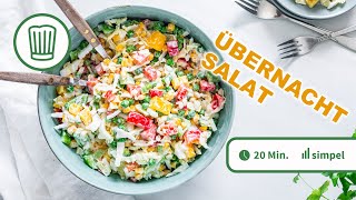 Übernachtsalat als perfekte Beilage zum Grillen  Chefkoch [upl. by Eimiaj]