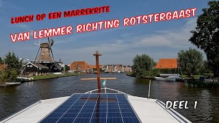 Varen met een JACHT van LEMMER via SLOTEN en WOUDSEND naar een Marrekrite  Heegermeer [upl. by Jerol]