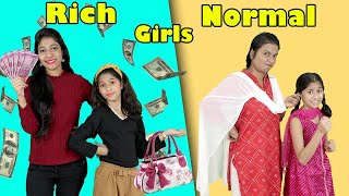 Rich Girl Vs Normal Girl  Comedy Video  Paris Lifestyle [upl. by Erdnad]