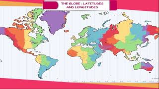 The Globe Latitudes and Longitudes Time class6 [upl. by Natalina342]