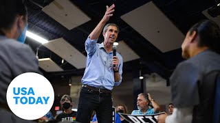 Beto ORourke curses at heckler over Uvalde shooting USA TODAY [upl. by Enal]