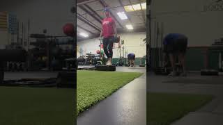 DB single leg deficit jump to balance hockeytraining [upl. by Chally130]