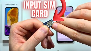 How to Insert SIM Card on SAMSUNG Galaxy M15 5G  Open SIM Slot [upl. by Soilisav144]