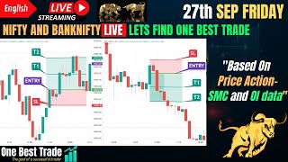 🔴Live Nifty intraday trading  Bank nifty live trading  Live options trading  27th SEP 2024 dhan [upl. by Renwick]