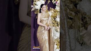 Diana Penty In A Beautiful Gold Saree At Manish Malhotra Diwali Bash dianapenty saree b4upaps [upl. by Eednahs609]