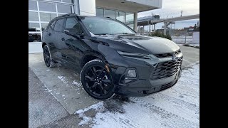 Black 2022 Chevrolet Blazer RS Review  Wolfe Calgary [upl. by Gurango]