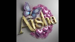 Aisha name status song This is my name youtubeshorts ytshorts khanaaiysha suno aisha song [upl. by Burny]