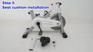 D518 White Pooboo Indoor Cycling Bike Assemble Video [upl. by Ikim943]