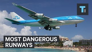 5 Of The Most Dangerous Runways In The World [upl. by Sixla]