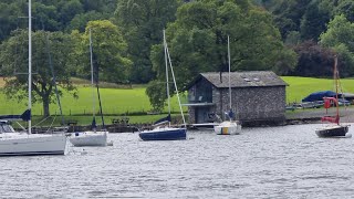 Cruising in Lake Windermere Yellow Cruise Runs between quotBowness Pier and quotLakeside Pierquot [upl. by Enitselec]