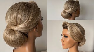 Wedding hairstyle Smooth clean low bun [upl. by Enehpets]