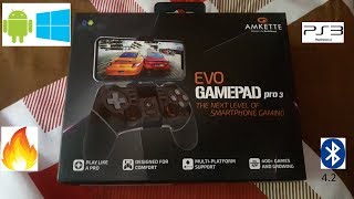 Amkette Evo Gamepad Pro 3 Review amp How to Use On Android amp PC via bluetooth  Best Gamepad [upl. by Reifnnej406]